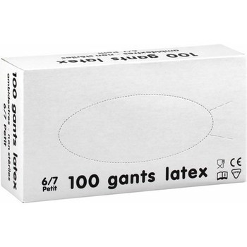 Gants latex 6/7 petit x100 - Bazar - Promocash LANNION