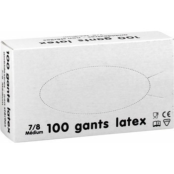 Gants latex 7/8 medium x100 - Bazar - Promocash Annecy