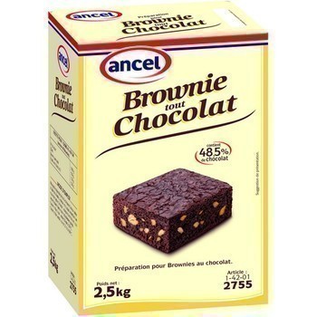 Brownie tout chocolat 2,5 kg -  - Promocash Melun