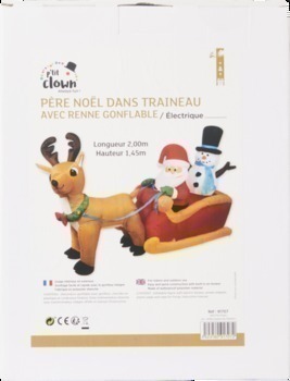 TRAINEAU DU PERE NOEL GONFLABL - Bazar - Promocash Clermont Ferrand