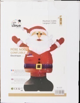 PERE NOEL GONFLABLE LUMINEUX - Bazar - Promocash Bthune