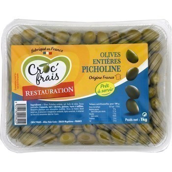 Olives entires Picholine 1 kg - Fruits et lgumes - Promocash Boulogne