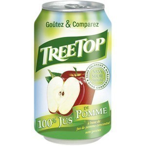 TreeTop 100% Jus de Pomme - la bote de 33 cl - Brasserie - Promocash Narbonne