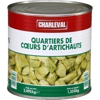Quartiers de coeurs d'artichauts 1,55 kg - Epicerie Sale - Promocash Charleville
