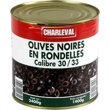 Olives noires en rondelles calibre 30/33 1,4 kg - Epicerie Sale - Promocash Bourgoin