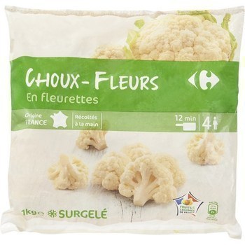 Choux-fleurs en fleurettes 1 Kg - Surgels - Promocash Grenoble