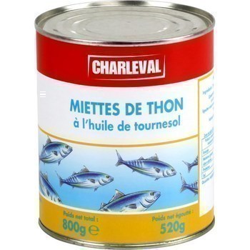 Miettes de thon  l'huile de tournesol 520 g - Epicerie Sale - Promocash Charleville
