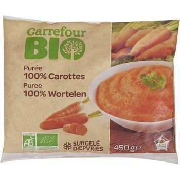 Pure 100% carottes bio 450 g - Surgels - Promocash Dunkerque