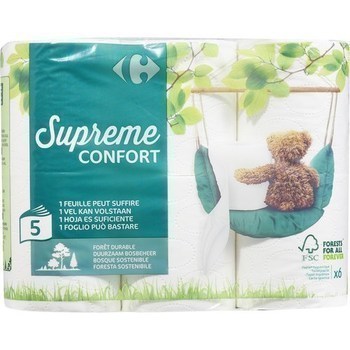 Papier toilette Supreme Confort x6 - Hygine droguerie parfumerie - Promocash Belfort