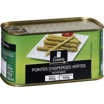 Pointes d'asperges vertes moyennes 455 g - Epicerie Sale - Promocash Narbonne