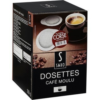 Dosettes de caf moulu pur arabica Cors x50 - Epicerie Sucre - Promocash Prigueux