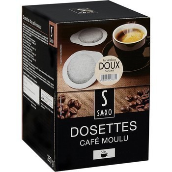 Dosettes de caf moulu pur arabica Doux x50 - Epicerie Sucre - Promocash Le Pontet