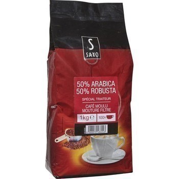 Caf moulu mouture filtre 50% arabica 50% robusta 1 kg - Epicerie Sucre - Promocash Nantes