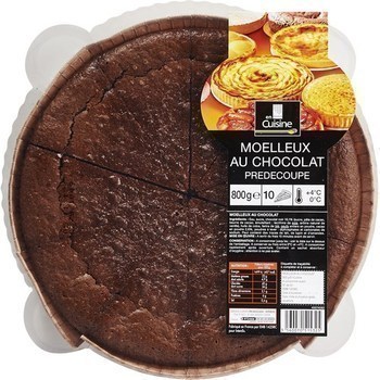 Moelleux au chocolat prdcoup 800 g - Charcuterie Traiteur - Promocash Vendome