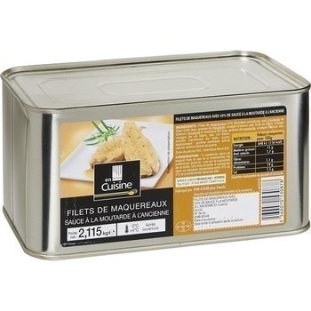 Filets de maquereaux sauce moutarde  l'ancienne 2,115 kg - Epicerie Sale - Promocash Le Pontet