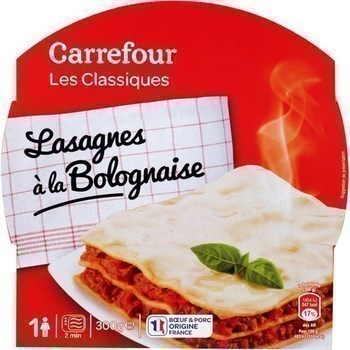 Lasagnes  la bolognaise 300 g - Epicerie Sale - Promocash Aix en Provence