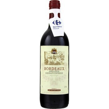 Bordeaux Carrefour Discount 12,5 75 cl - Vins - champagnes - Promocash Arles