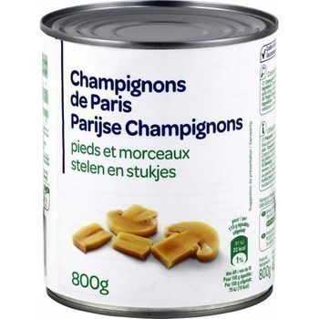 Champignons de Paris pieds et morceaux 460 g - Epicerie Sale - Promocash Blois