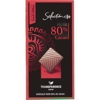 Chocolat noir 80% de cacao 80 g - Epicerie Sucre - Promocash LANNION