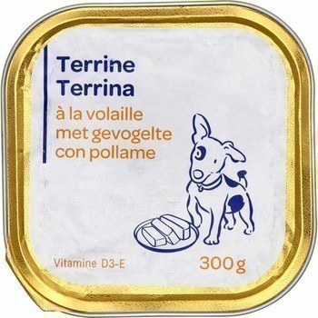 Terrine  la volaille pour chien 300 g - Epicerie Sale - Promocash Aix en Provence