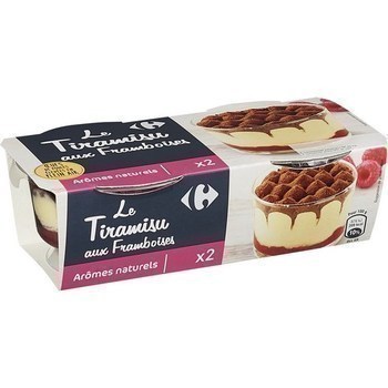 Le Tiramisu aux framboise 2x100 g - Crmerie - Promocash Le Havre