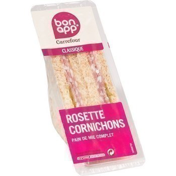 Sandwich rosette cornichon pain de mie complet 125 g - Charcuterie Traiteur - Promocash RENNES