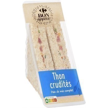 Sandwich thon crudits pain de mie complet 145 g - Charcuterie Traiteur - Promocash Rouen