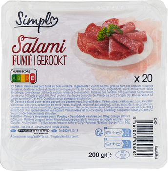 200G SALAMI DANOIS PP BLANC - Charcuterie Traiteur - Promocash Perpignan