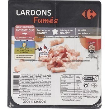 Lardons fums 2x100 g - Charcuterie Traiteur - Promocash Orleans