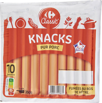 350G KNACKS X10 CRF CLASSIC - Charcuterie Traiteur - Promocash Ales