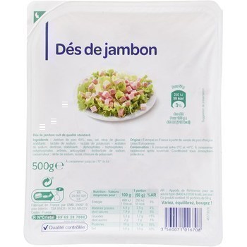 Ds de jambon 500 g - Charcuterie Traiteur - Promocash Le Pontet