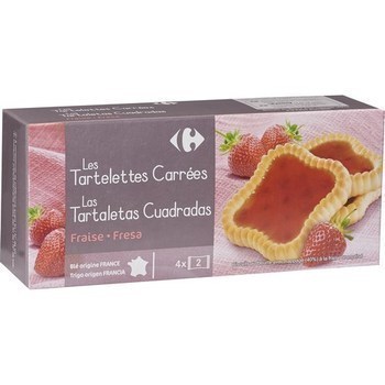 Les Tartelettes Carres fraise 127 g - Epicerie Sucre - Promocash Chateauroux