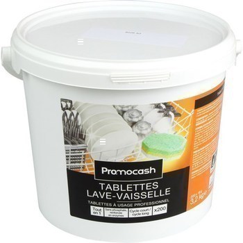 Tablettes lave-vaisselle 200x16 kg - Hygine droguerie parfumerie - Promocash Lorient