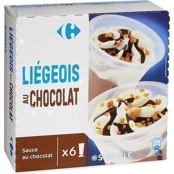 Ligeois au chocolat sauce au chocolat x6 - Surgels - Promocash Carcassonne