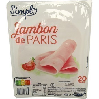 Jambon de Paris 800 g - Charcuterie Traiteur - Promocash Prigueux