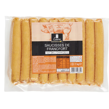 1KG SAUCIS FRANCFORT EN CUISIN - Charcuterie Traiteur - Promocash PUGET SUR ARGENS