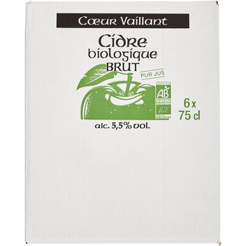 6X75CL CIDRE PJ BIO COEUR VAIL - Brasserie - Promocash Chateauroux