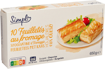 10X65G FEUILLETE FROMAGE SIMPL - Surgels - Promocash Clermont Ferrand