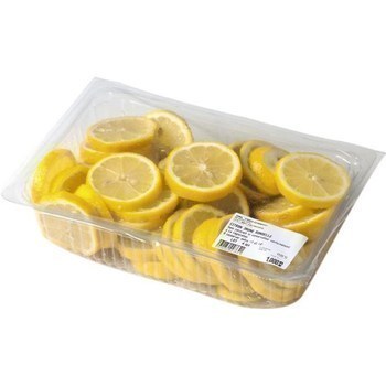 Citron jaune en rondelle avec peau 1 kg - Carte Vente  emporter - Promocash Antony