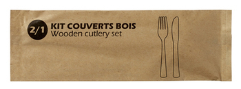 100 KIT 2/1 COUVERTS BOIS - Bazar - Promocash Saint-Di