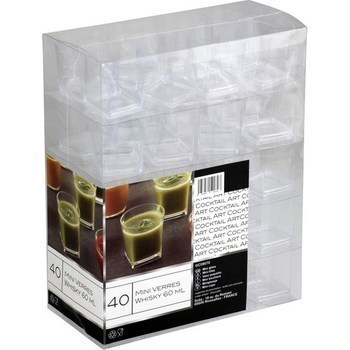 Mini verres whisky 60 ml x40 - Bazar - Promocash ALENCON