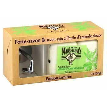 Savon soin  l'huile d'amande douce+porte savon 2x100 g - Hygine droguerie parfumerie - Promocash Charleville