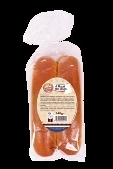 340G 4 MAXI HOT DOGS LFD - Pains et viennoiseries - Promocash Orleans