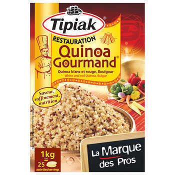 Quinoa gourmand blanc et rouge, Boulgour - TIPIAK RESTAURATION - la bote de 1 kg - Epicerie Sale - Promocash Le Pontet