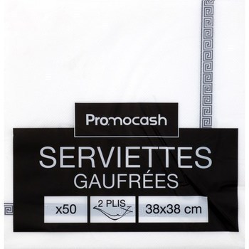 Serviettes gaufres 2 plis 38x38 cm blanc Olympia x50 - Bazar - Promocash Dunkerque