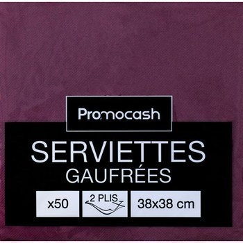 Serviettes gaufres 2 plis 38x38 aubergine x50 - Bazar - Promocash Aix en Provence