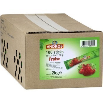 Sticks de confiture de fraises 100x20 g - Epicerie Sucre - Promocash Antony