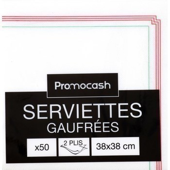 Serviettes gaufres 2 plis 38x38 Pizzeria x50 - Bazar - Promocash Saint-Di