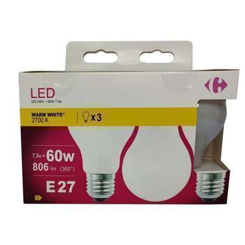 LEDFIL STD 60W E27 WW BT3 CRF - Bazar - Promocash Valence