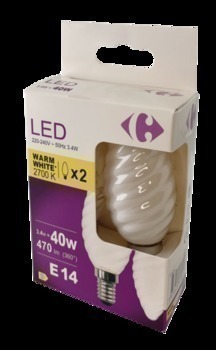 LEDFIL FLA TORS 40W E14 WW BT2 - Bazar - Promocash Promocash Morzine